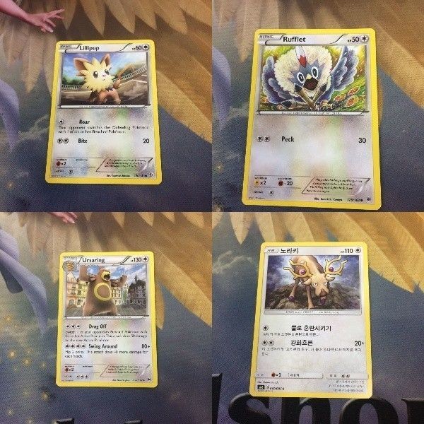 ポケモンカード 旧裏面 海外 英語版 韓国語版 ヨーテリー ワシボン リングマ オドシシ 9 17 15 86