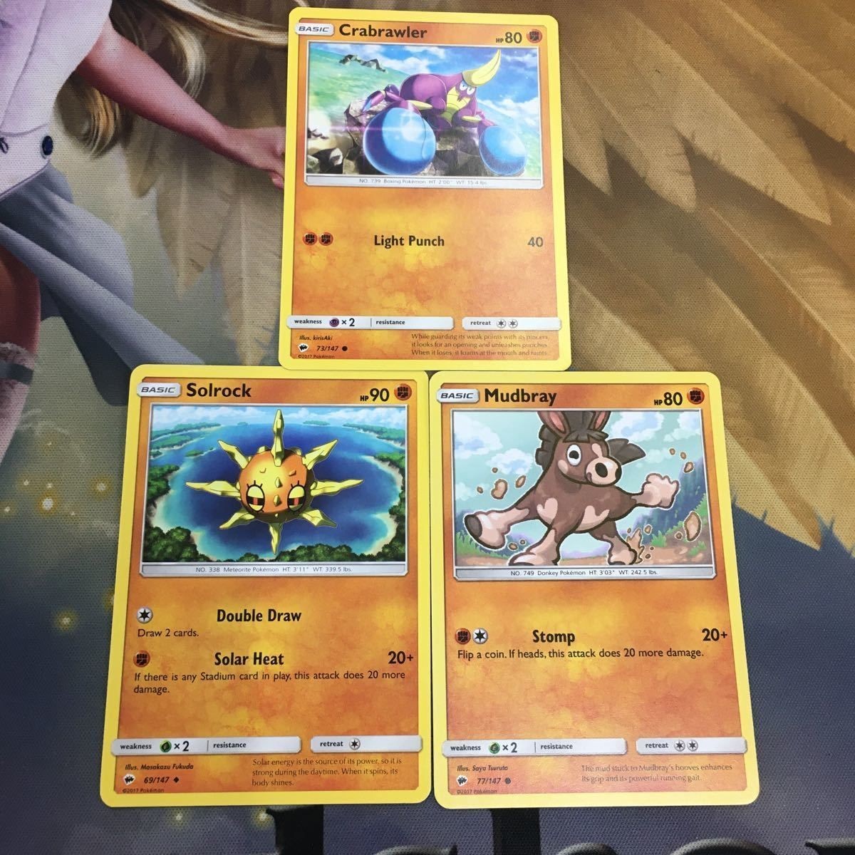 ポケモンカード 旧裏面 英語 海外版 3枚 マケンカニ ソルロック ドロバンコ 25