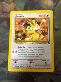 Pokemon Card Meowth English 62/82 Vintage