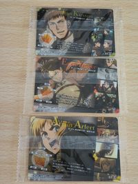 Attack on Titan Wafer Card Lot Eren Yeager Armin Jean サムネイル 2