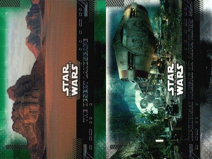 カード まとめ スターウォーズ Star Wars 82 THE DESERT LANDSCAPE 砂漠の風景 81 IMPROVISED HANGAR ON AJAN KLOSS アジャン・クロスの臨時ハンガー Topps トップス