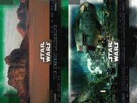 カード まとめ スターウォーズ Star Wars 82 THE DESERT LANDSCAPE 砂漠の風景 81 IMPROVISED HANGAR ON AJAN KLOSS アジャン・クロスの臨時ハンガー Topps トップス サムネイル 1