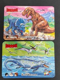 希少 ナガサキヤ 恐竜大作戦 ティラノザウルス トリケラトプス T・C号 7000万年前の死闘！ 海の恐竜あらわる！ No.2 No.3 カード まとめ サムネイル 1