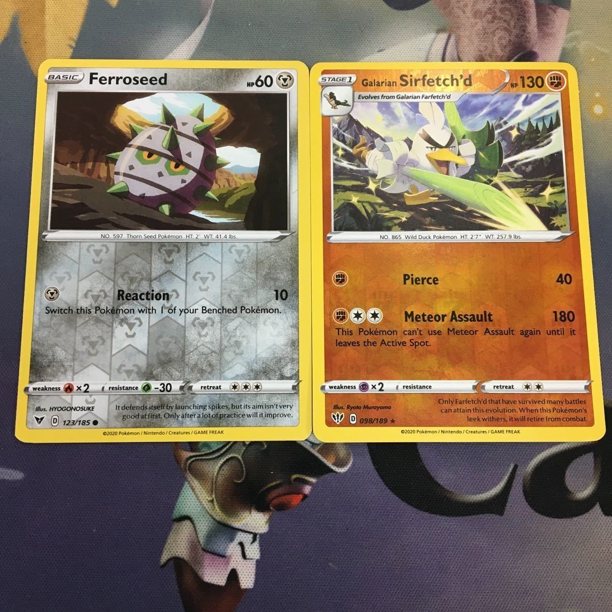 ポケモンカード 旧裏面 海外 英語版 2枚 テッシード ネギガナイト キラ 19