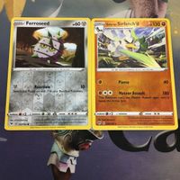 ポケモンカード 旧裏面 海外 英語版 2枚 テッシード ネギガナイト キラ 19