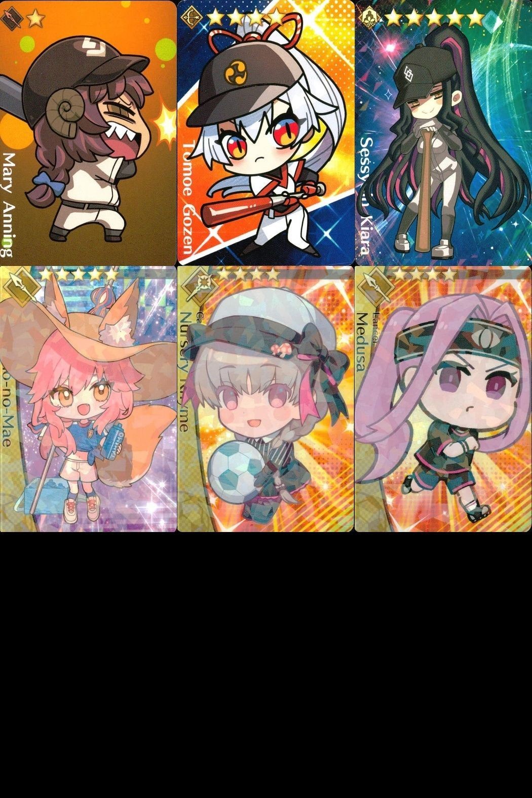 カード Fate FGO グレイルリーグ 野球 ドリームストライカー フェイト サッカー まとめ ランサー 巴御前 殺生院キアラ 玉藻の前 ナーサリー・ライム メドゥーサ コレクション