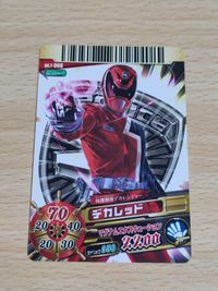 ダイスオー カード T-008 T-015 アカレンジャー T-001 ゴーカイレッド ゴーカイジャー デカレッド デカレンジャー サムネイル 3
