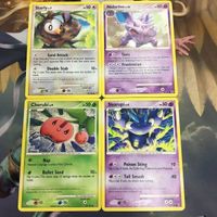 ポケモンカード 旧裏面 英語版 海外 4枚 スコルピ ムックル ニドリーノ チェリンボ Skorupi Starly Nidorino Cherubi 36