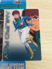 ガンダム総集編 30thアニバーサリー ウェファーチョコ 森永 ウエハース 3001-001-001：アムロ・レイ 3001-002-002：アナベル・ガトー 逆襲のシャア クリアカード サムネイル 5