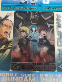 ガンダム総集編 30thアニバーサリー ウェファーチョコ 森永 ウエハース 3001-001-001：アムロ・レイ 3001-002-002：アナベル・ガトー 逆襲のシャア クリアカード サムネイル 4