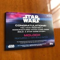 交渉歓迎 uca8-2 カード スターウォーズ star wars MOLOCH SOLO topps パッチ ？ レア 0420 サムネイル 5