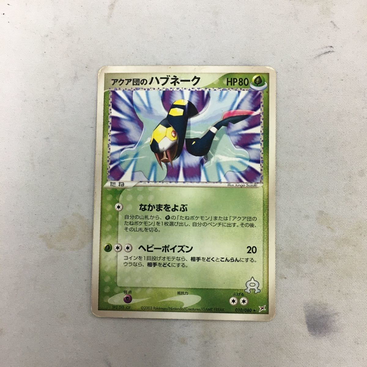 ポケモンカード 新裏面 アクア団のハブネーク 010/080★ 47