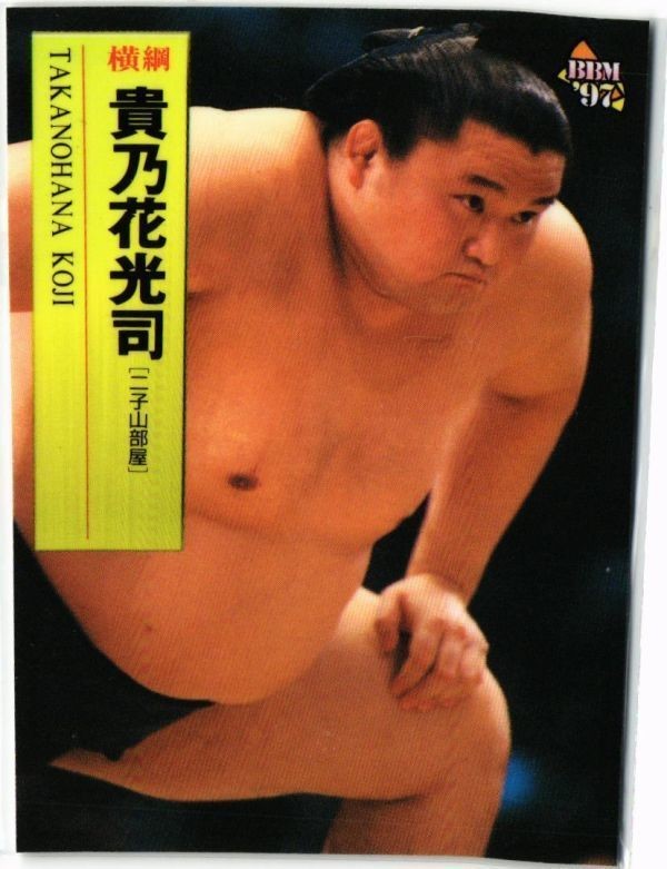 MOJYA2-15 貴乃花光司 横綱 BBM サンプルカード 相撲 関取 カード