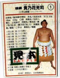 MOJYA2-15 貴乃花光司 横綱 BBM サンプルカード 相撲 関取 カード サムネイル 2