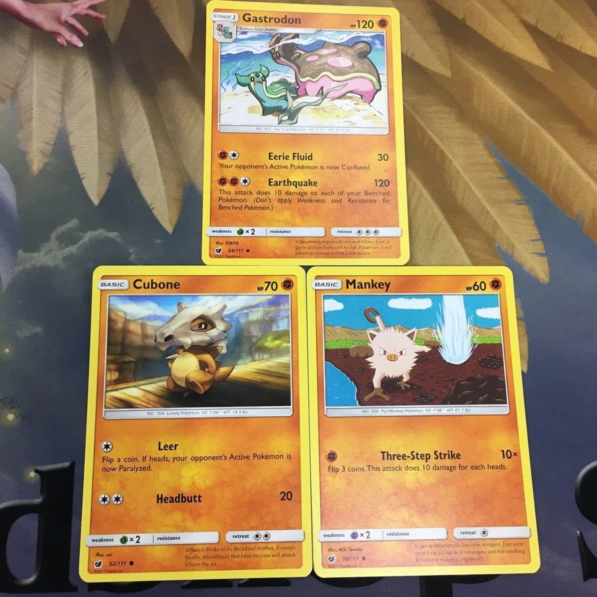 ポケモンカード 旧裏面 英語 海外版 3枚 トリトドン カラカラ マンキー 4