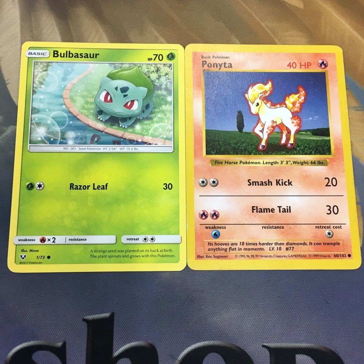 ポケモンカード 旧裏面 英語 海外版 2枚 フシギダネ ポニータ 12
