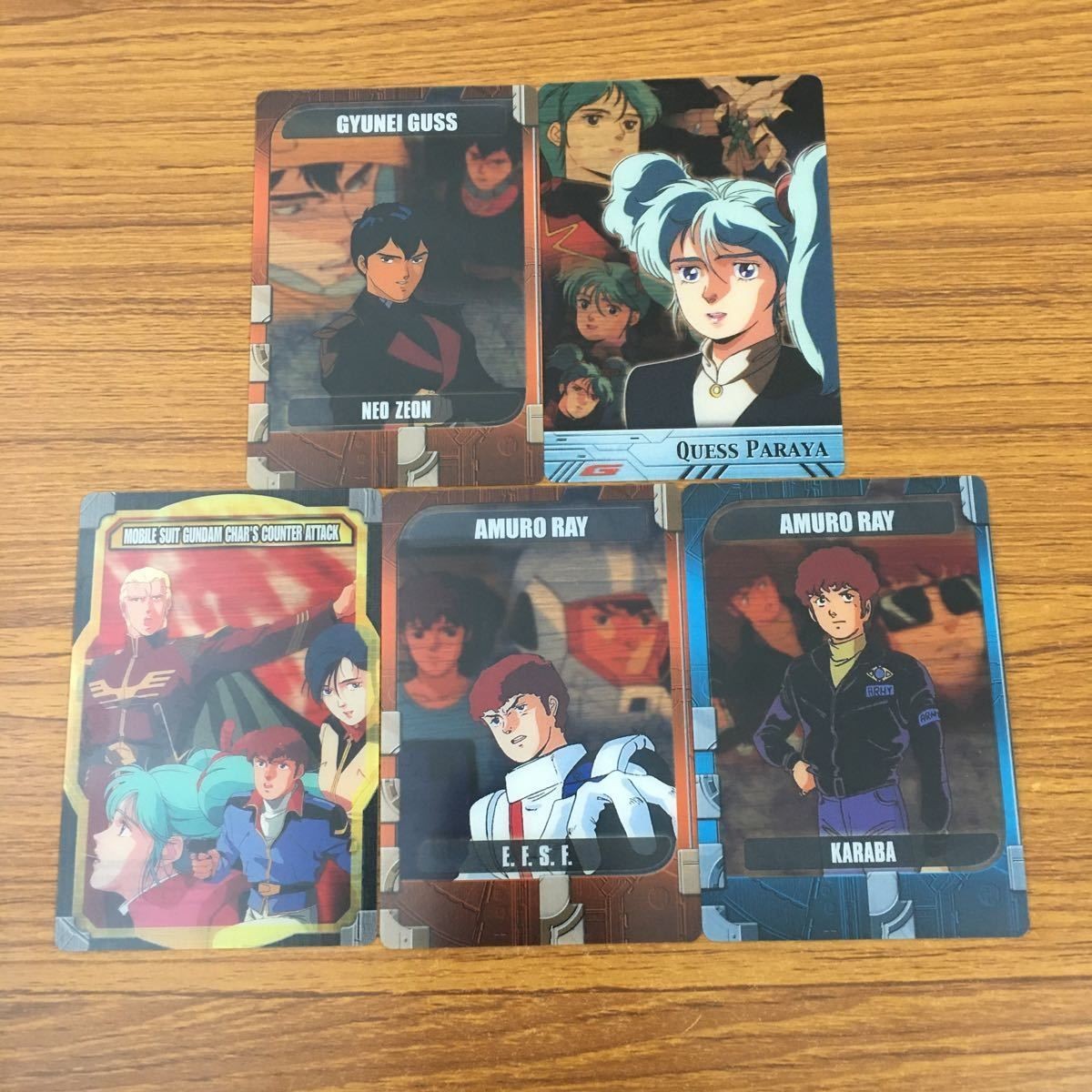 クリア カード トレカ まとめ ガンダム アムロ レイ ギュネイ ガス クエス パラヤ 逆襲のシャア 36
