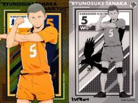 カード まとめ ハイキュー メタリック 山口忠 No.04 ハイバ・リヴ No.30 東峰旭 No.21 田中龍之介 No.17 日向翔陽 No.13 メタリックカード ウエハース サムネイル 5