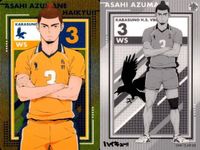 カード まとめ ハイキュー メタリック 山口忠 No.04 ハイバ・リヴ No.30 東峰旭 No.21 田中龍之介 No.17 日向翔陽 No.13 メタリックカード ウエハース サムネイル 4