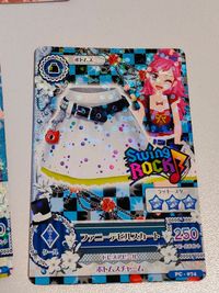 アイカツ カード アイカツ!データカードダスグミ PC-074：ファニーデビルスカート/音城セイラ ライムステージスカート/北大路さくら サムネイル 2
