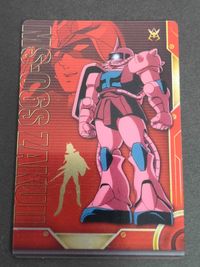 ガンダム総集編 赤い彗星の再来 ウェファーチョコ SA002-001-004：シャア専用ザクII ウエハース シャア・アズナブル サムネイル 1