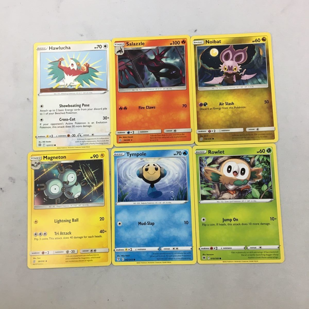 ポケモンカード 旧裏面 海外 英語版 6枚 ルチャブル オンバット レアコイル など 35