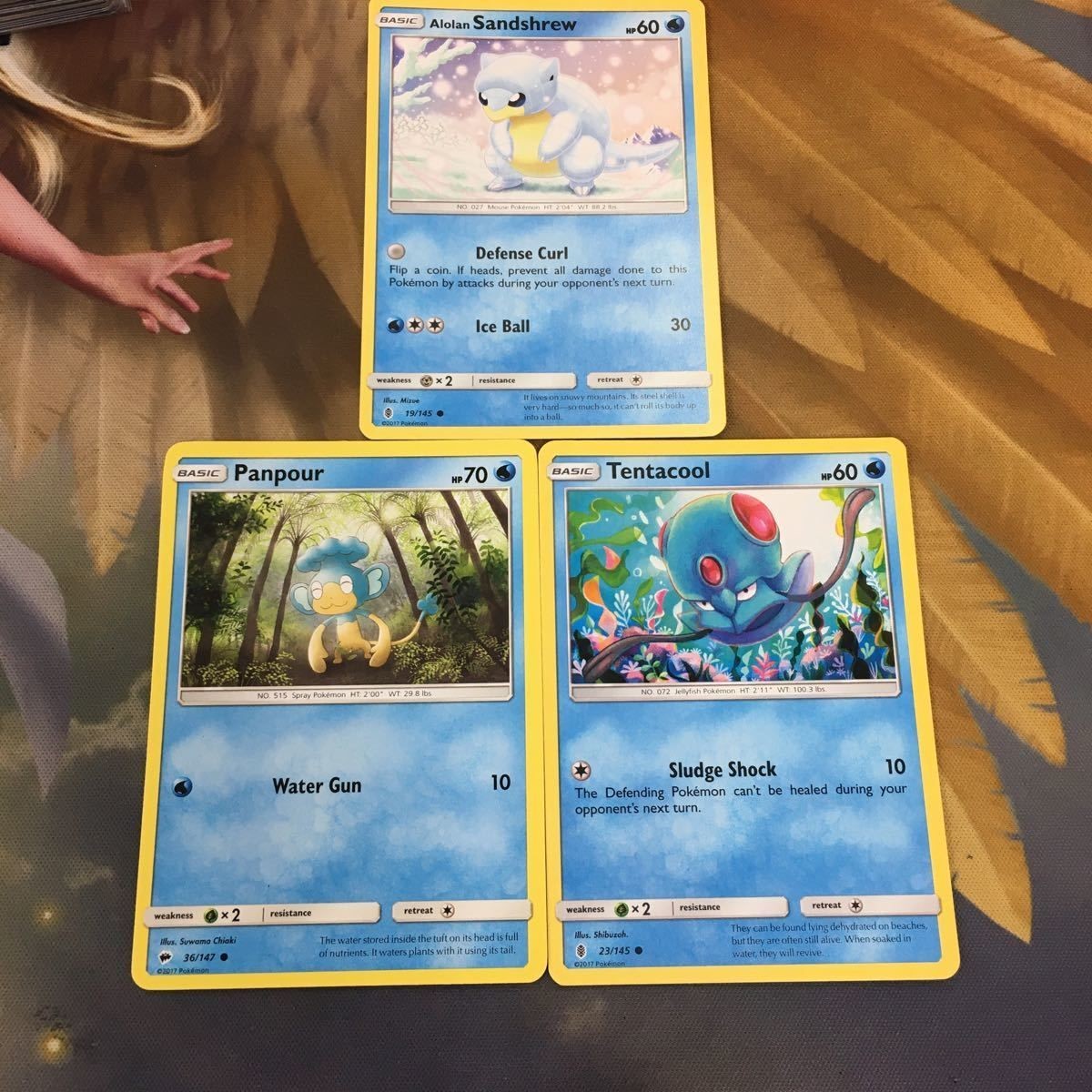 ポケモンカード 旧裏面 英語 海外版 3枚 ヒヤップ メノクラゲ サンド 46