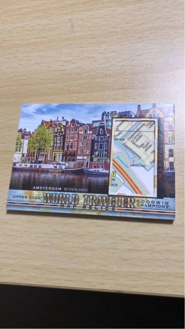 World Traveler Map Relics Amsterdam Upper Deck Card