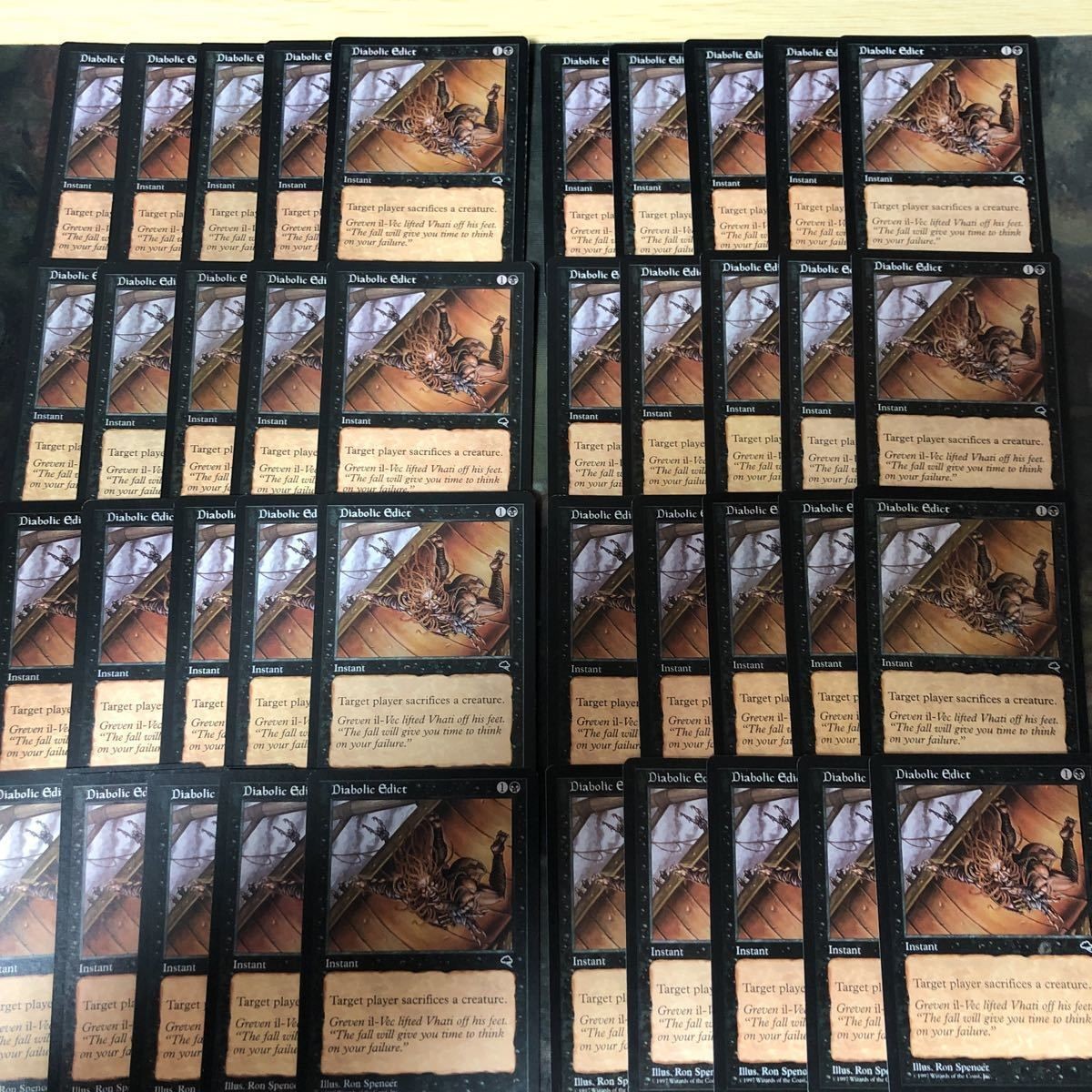 Diabolic Edict 40 Cards English Tempest TMP MTG Magic