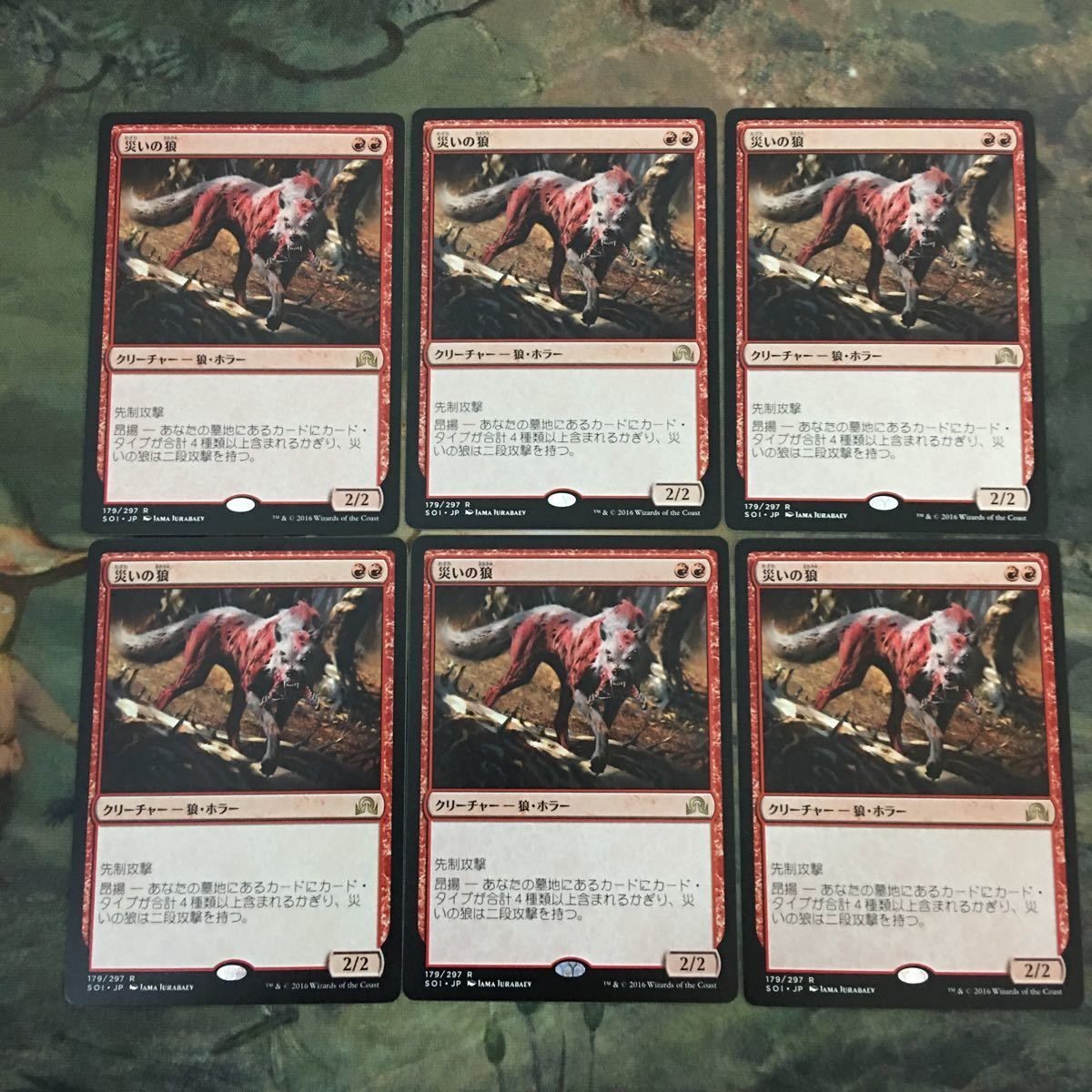 MTG マジックザギャザリング カード まとめ SOI 災いの狼/Scourge Wolf 6枚セット 10