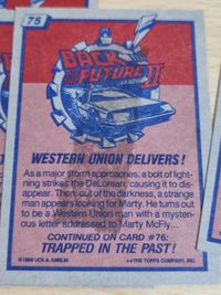 Back to the Future Card TOPPS Rare Movie Vintage サムネイル 3
