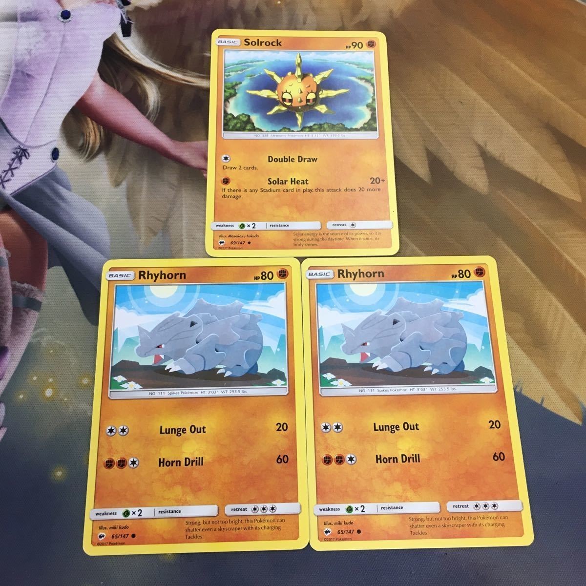 ポケモンカード 旧裏面 英語 海外版 3枚 ソルロック サイホーン 20