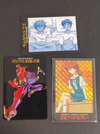 Evangelion Carddass Asuka Kaworu Shinji Vintage Retro Rare