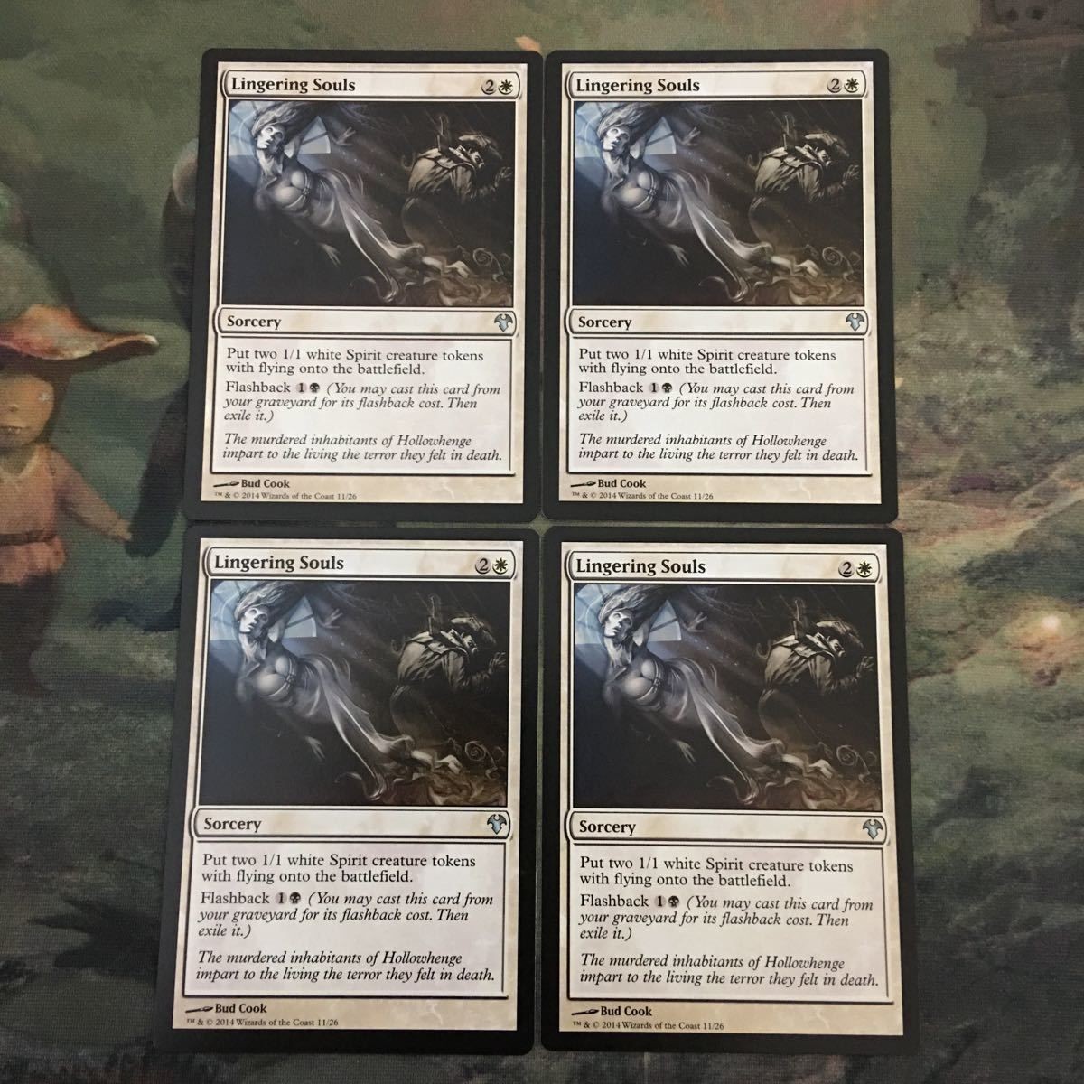 MTG マジックザギャザリング カード まとめ MED14 未練ある魂/Lingering Souls(EN) 4枚セット