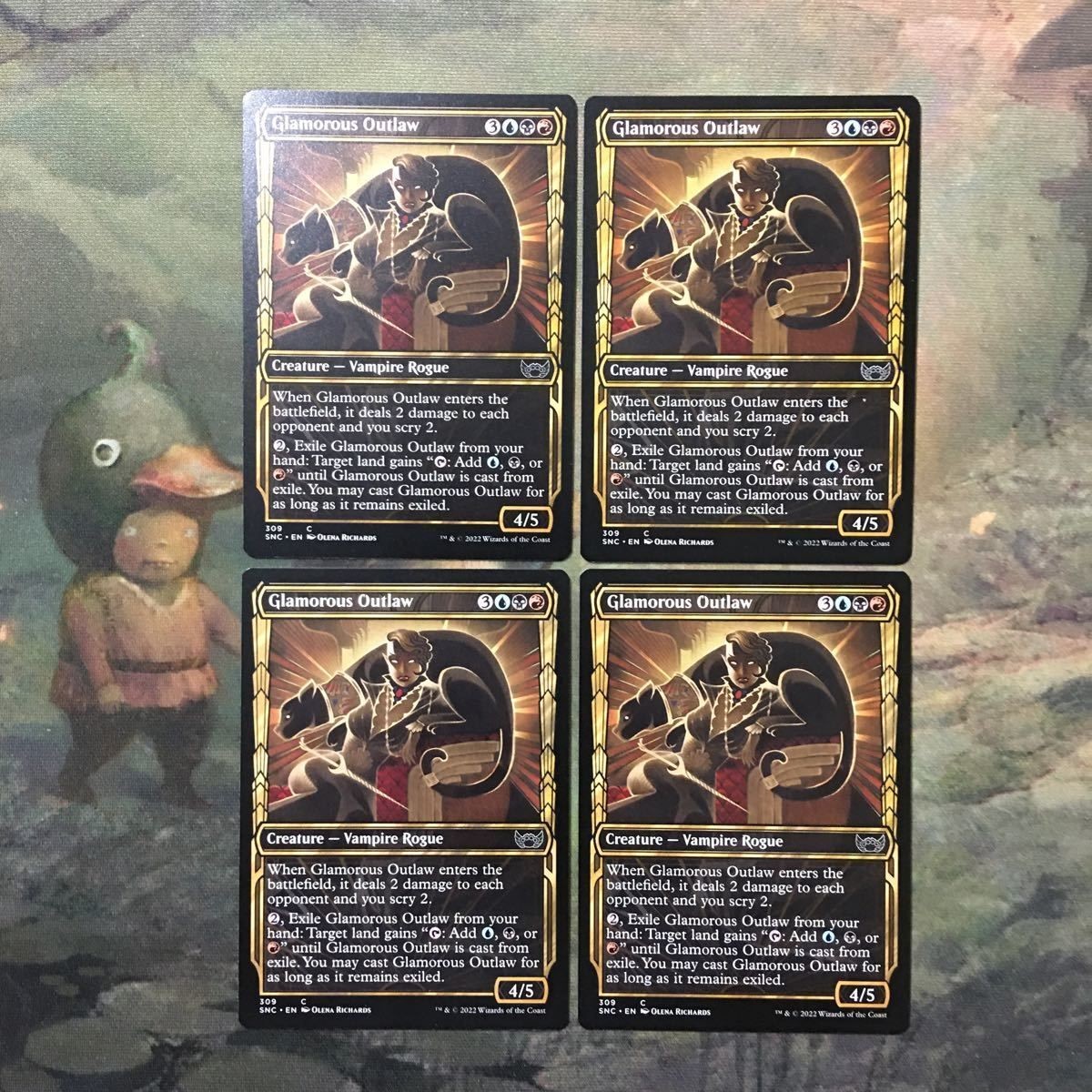MTG マジックザギャザリング カード まとめ SNC-BF 妖艶な無法者/Glamorous Outlaw(ショーケース) 4枚セット 72