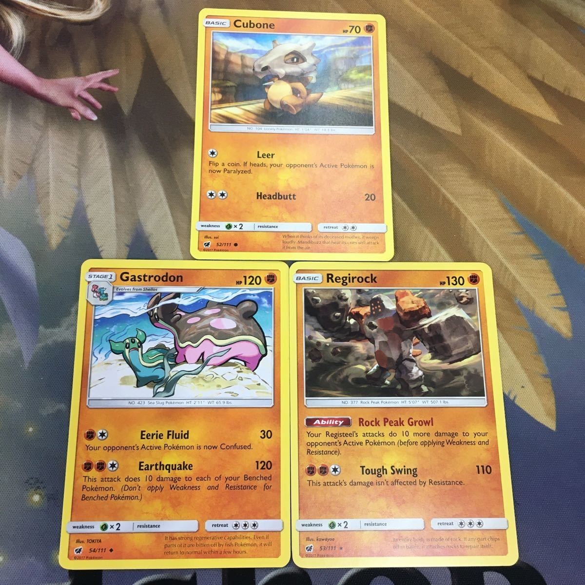 ポケモンカード 旧裏面 英語 海外版 3枚 カラカラ トリトドン レジロック 7