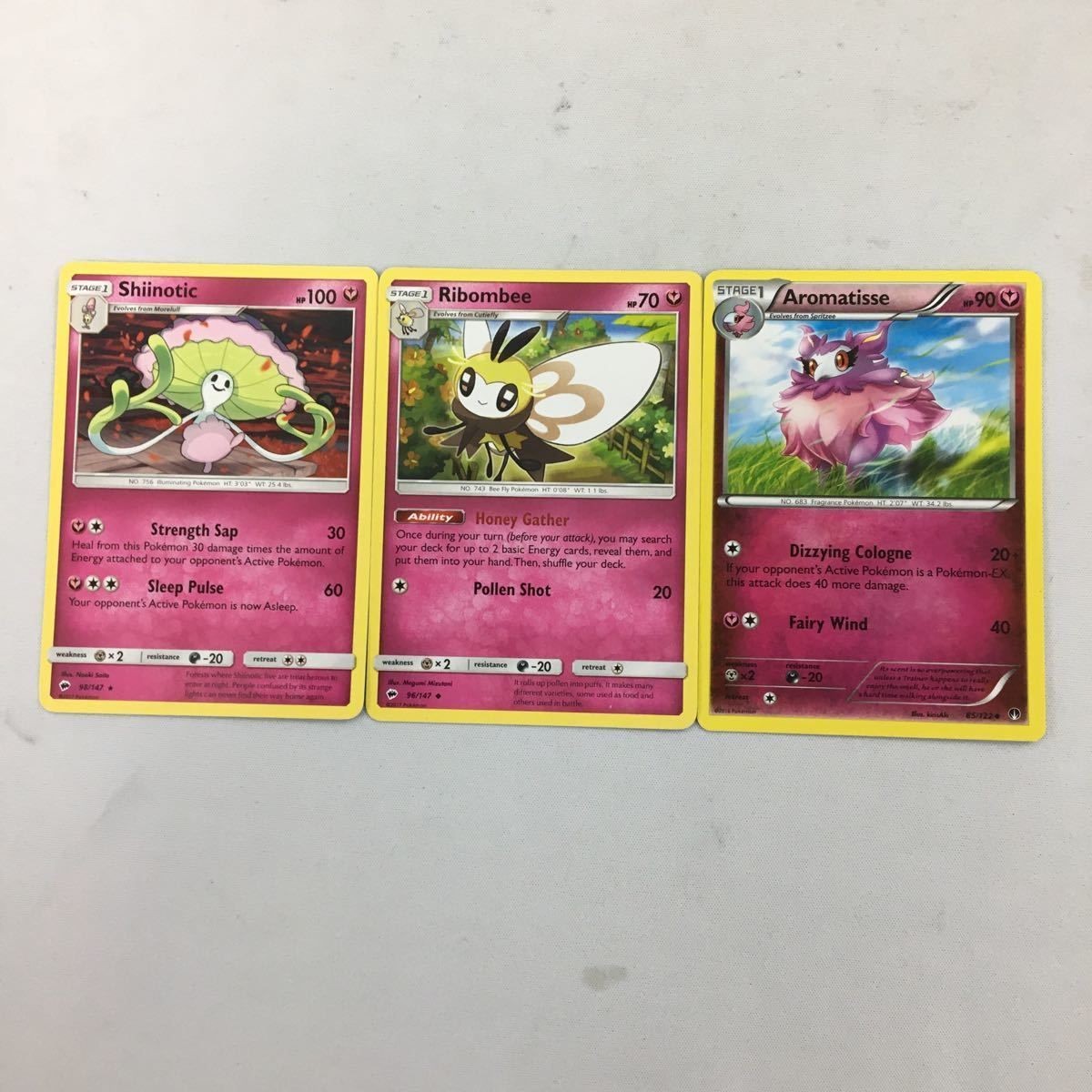ポケモンカード 旧裏面 海外 英語版 3枚 アブリボン マシェード フレフアン 14