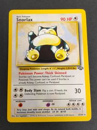 Pokemon Card Snorlax Vintage English Normal 27/64