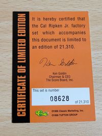 カル・リプケン・ジュニア 2131 カード メジャー 野球 サムネイル 2