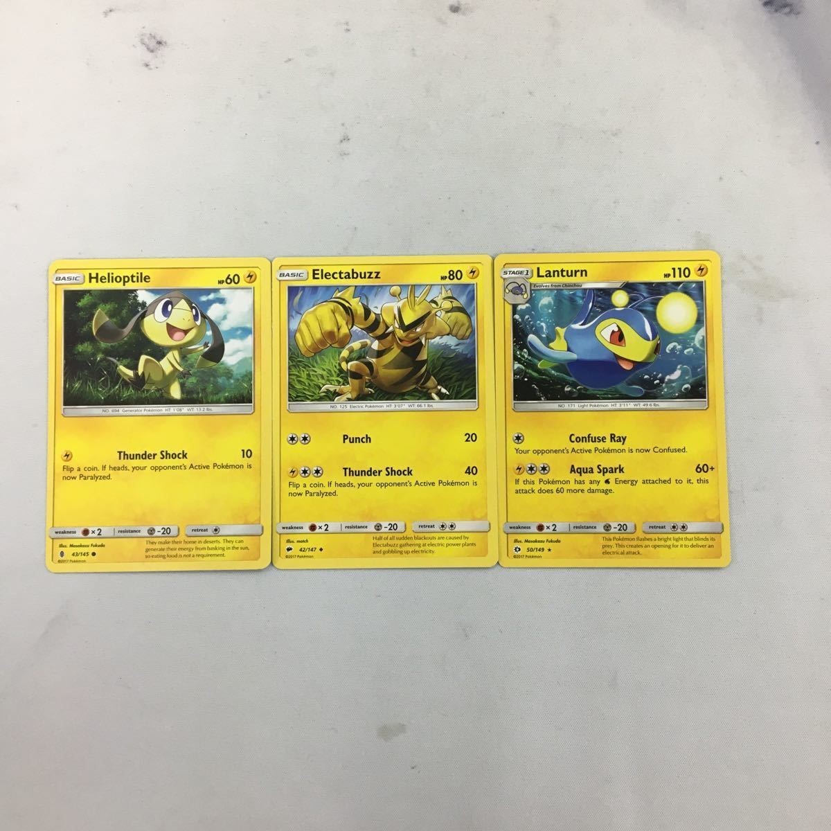ポケモンカード 旧裏面 海外 英語版 3枚 ランターン エレブー エレキテル 6