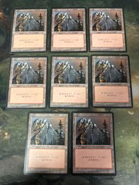 MTG Magic Japanese Mountain Basic Land 8 Cards Lot
