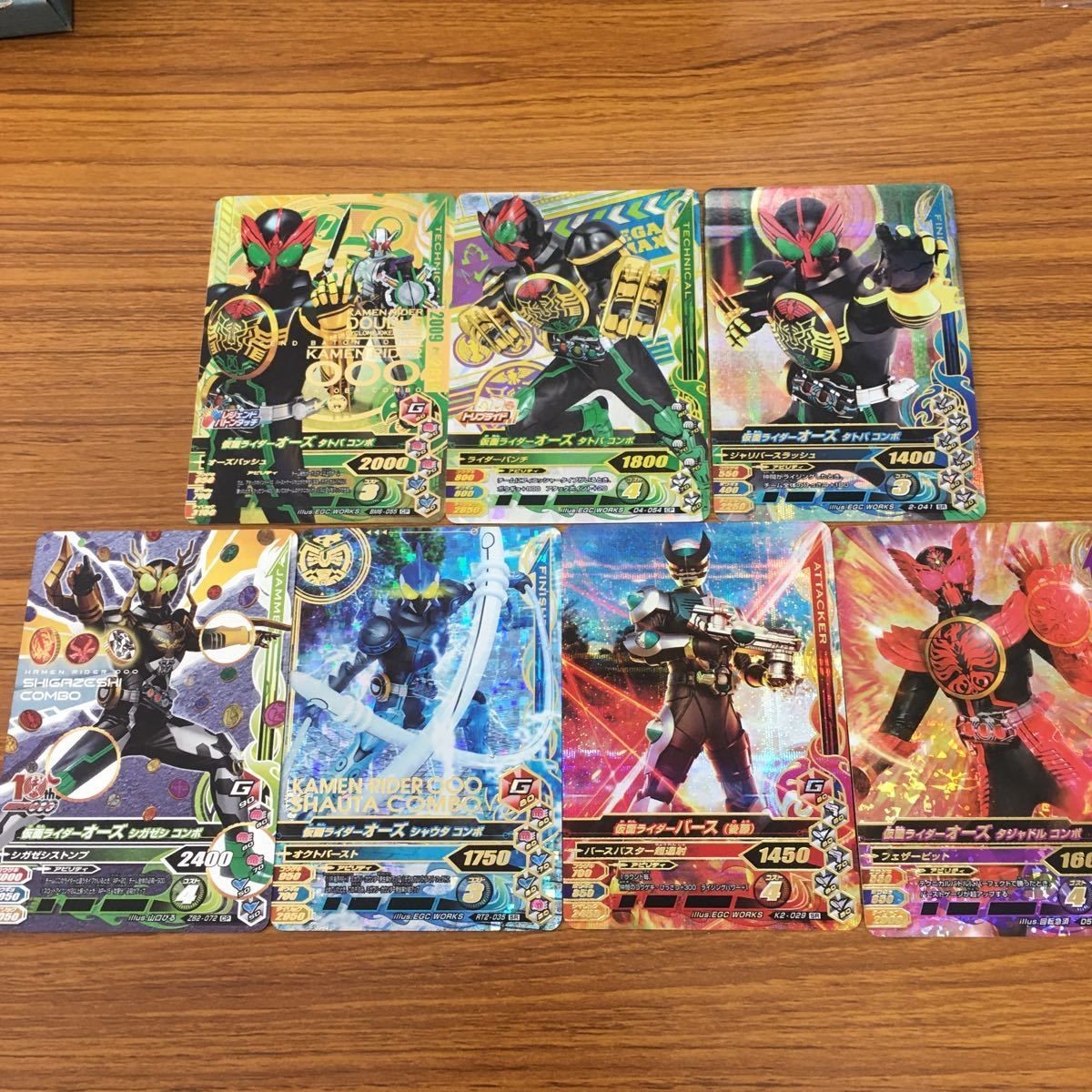 仮面ライダー バトル ガンバライジング まとめ 仮面ライダー オーズ 箔押し 仮面ライダー バース レア 14