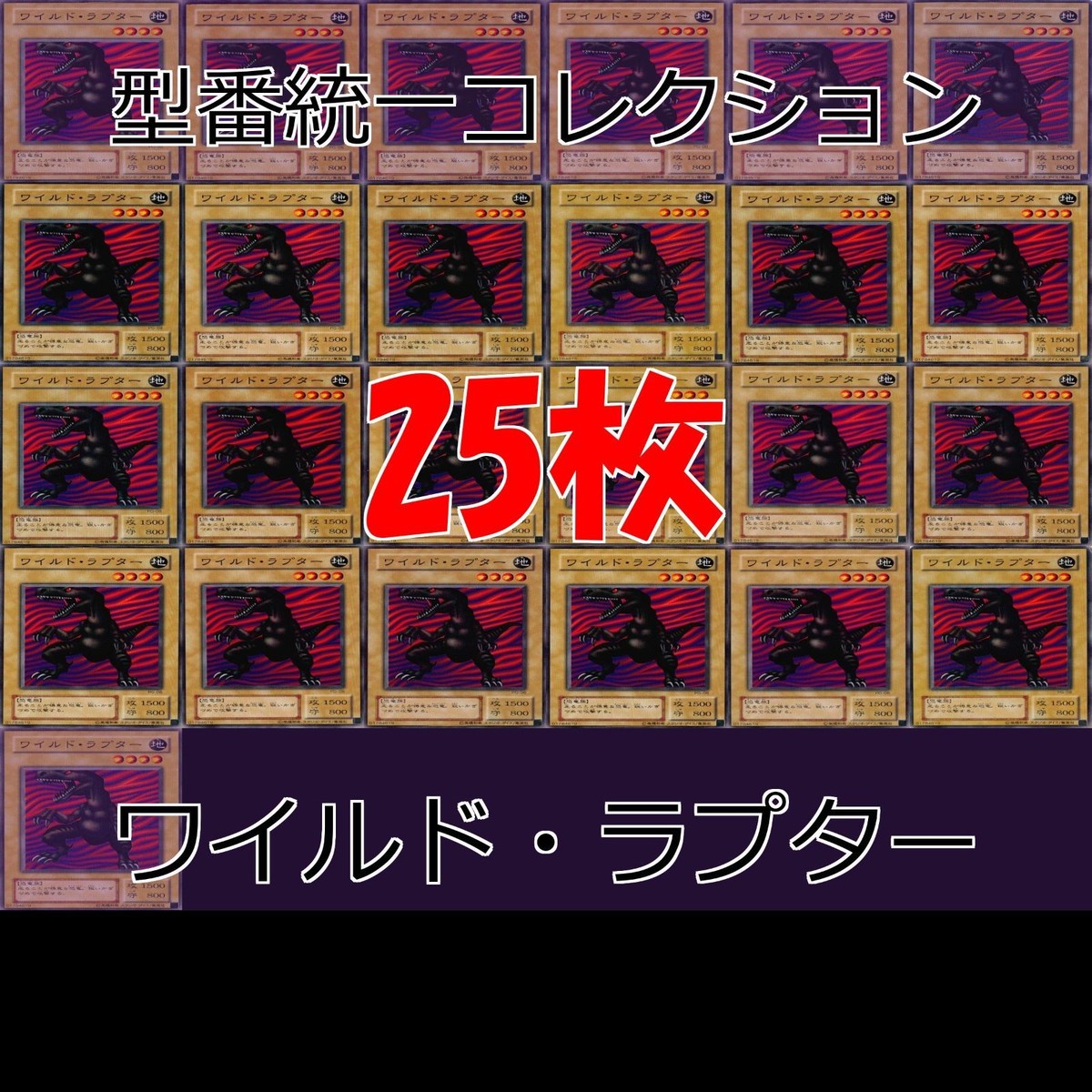 ワイルド・ラプター 25枚 型番統一 コレクション ノーマル 遊戯王 まとめ 2期 初期