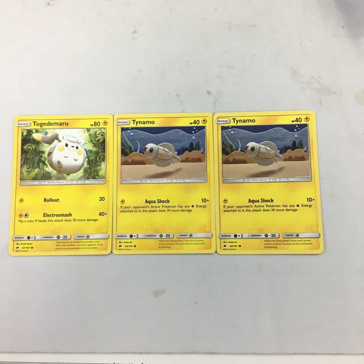 ポケモンカード 旧裏面 海外 英語版 3枚 シビシラス トゲデマル 1