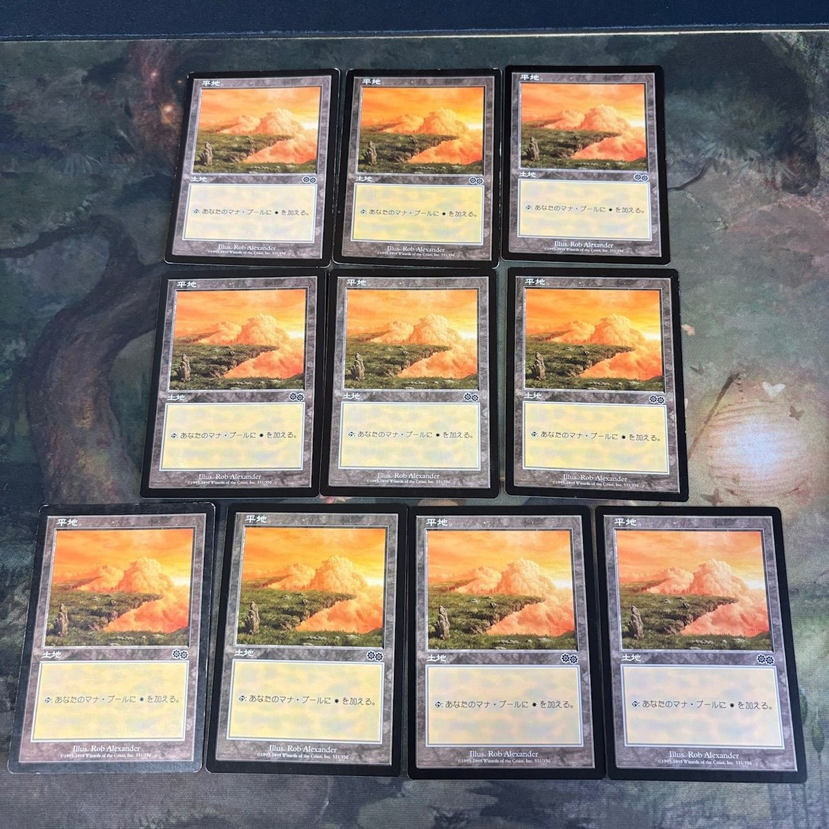 ウルザズ・サーガ 平地/Plains 10枚 日本語版 JP 型番統ー まとめ MTG 人気絵柄 基本土地 大量